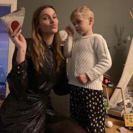 Tatiana Pajkovic's Instagram post with her son Day Halbrook. 